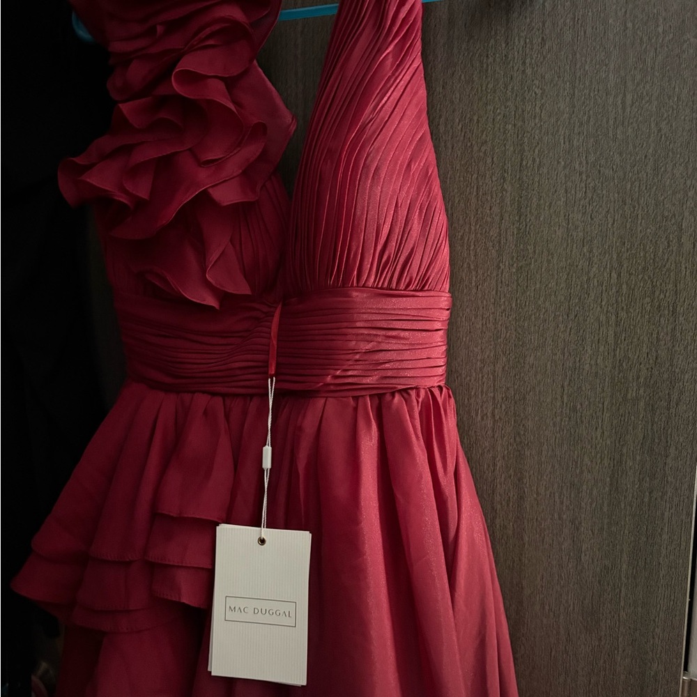 Mac Duggal Elegant Red Wedding Dress